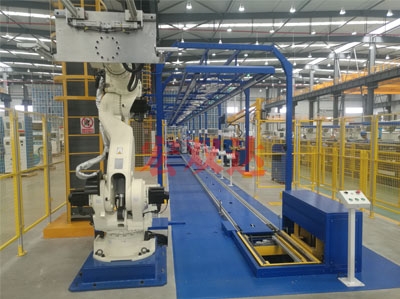 重庆CNG加气机自动装配线激光AGV叉车及机器人自动上线